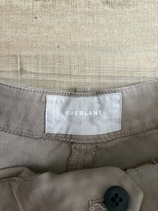 Everlane The Put Together Lyocell Pleated Front Tapered Leg Cuffed Hem Trousers - Picture 8 of 12